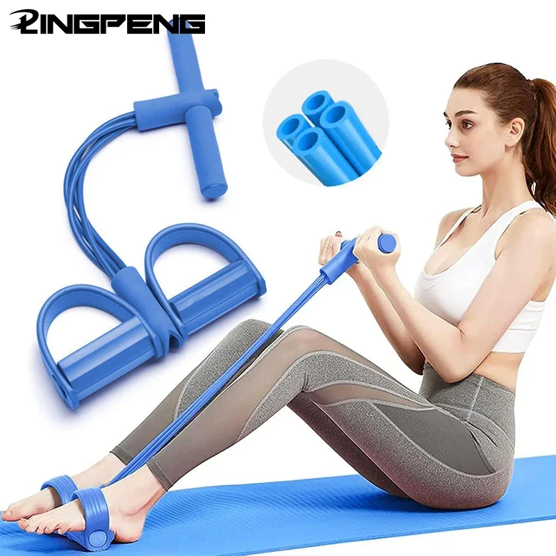 Multifunktions-Spannseil, 4-Röhren, elastisch, für Yoga, Pedal, Abzieher, Widerstandsband, Spannseil für Beinstreckung, Schlankheitstraining