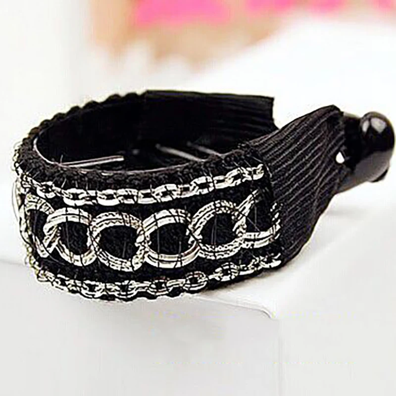 Coletero redondo para mujer, clip de sujeción para el pelo, pasadores de pelo, hebilla, peine, accesorios de peinado