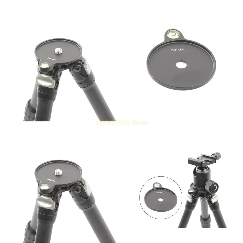 

F62C Tripod Level Plate 60mm Circular Offset Leveling Leveler for Most Camera Heads