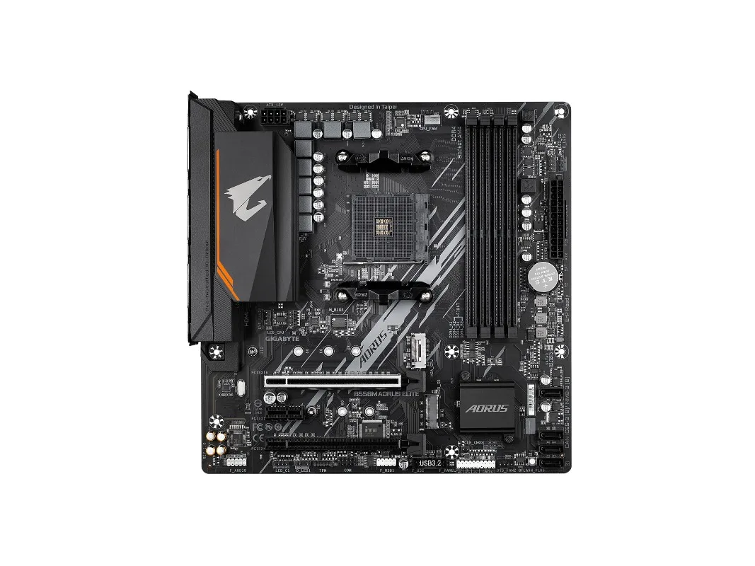Gigabyte GIGABYTE B550M AORUS Elite (AM4/ AMD/ B550/ Micro-ATX/ DDR4/ Dual M.2/ PCIe 4.0/ Realtek GbE LAN/Игровая материнская плата)