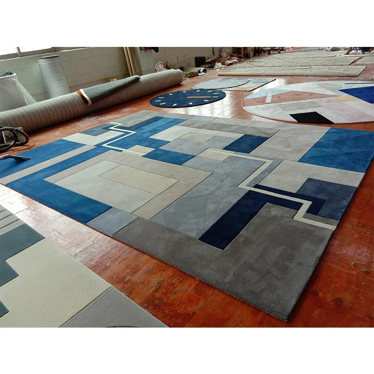 

Hand Tufted Carpet and Rug Turkish Living Room Rugs Gold Luxury Soft Silk Wool Designer Custom Bedroom Carpet
