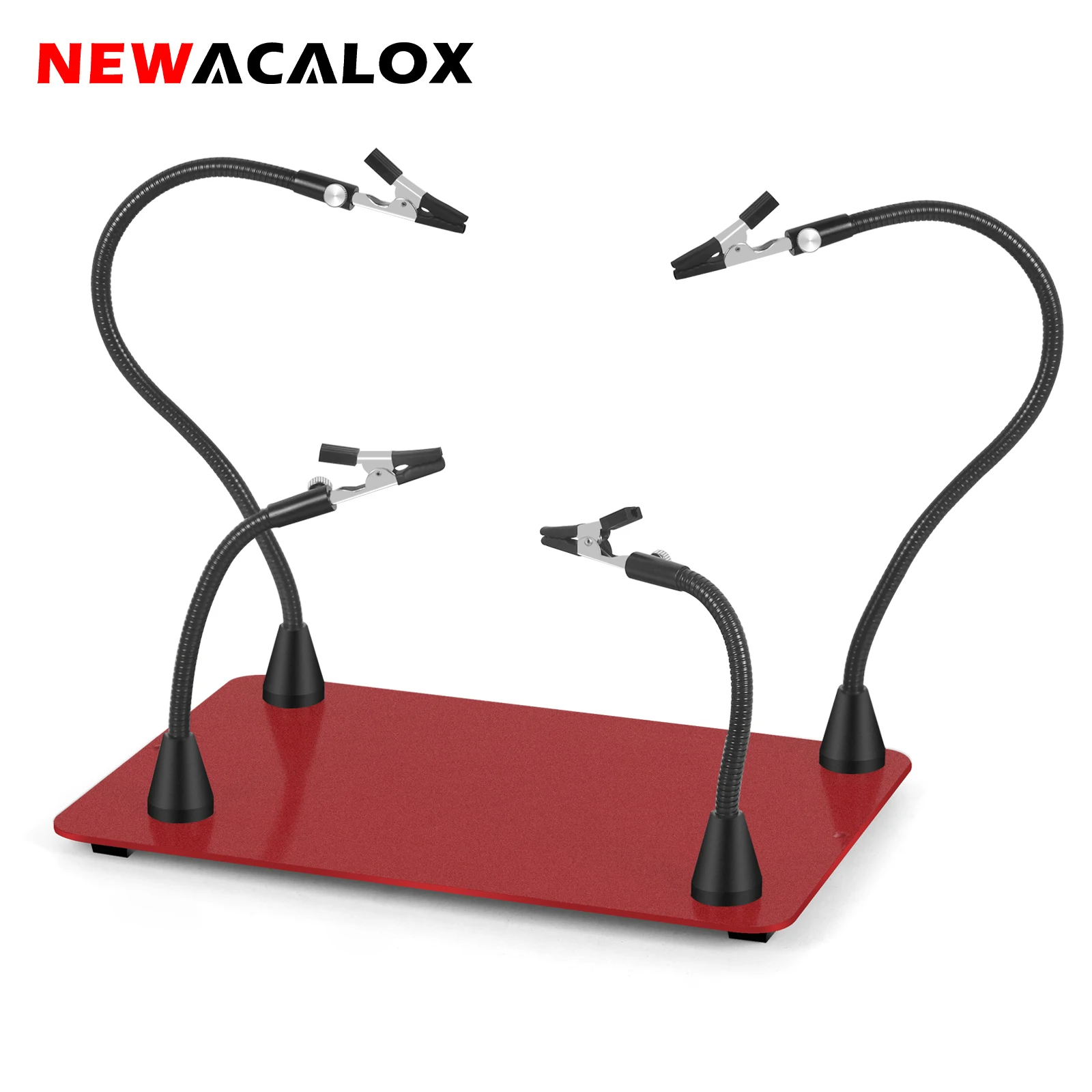 NEWACALOX piastra di ferro di dimensioni Extra Large saldatura magnetica supporto per PCB di terza mano supporto per pistola termica strumento di