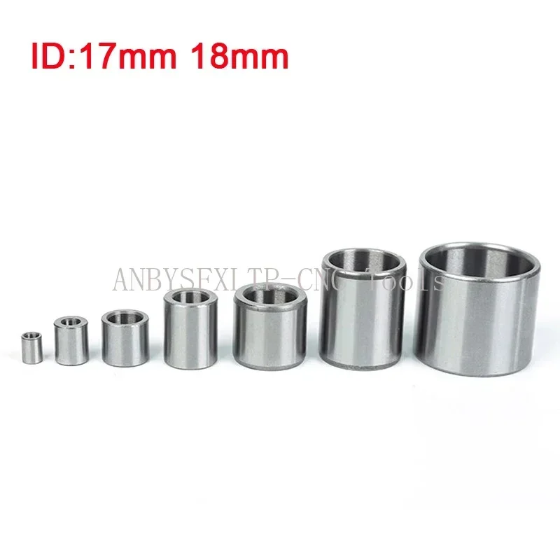 

2Pcs Bearing Steels Bearing Bushing Steel Sleeve Wear Resistant Inner Guide Sleeve Inside Diameter 17mm 18mm