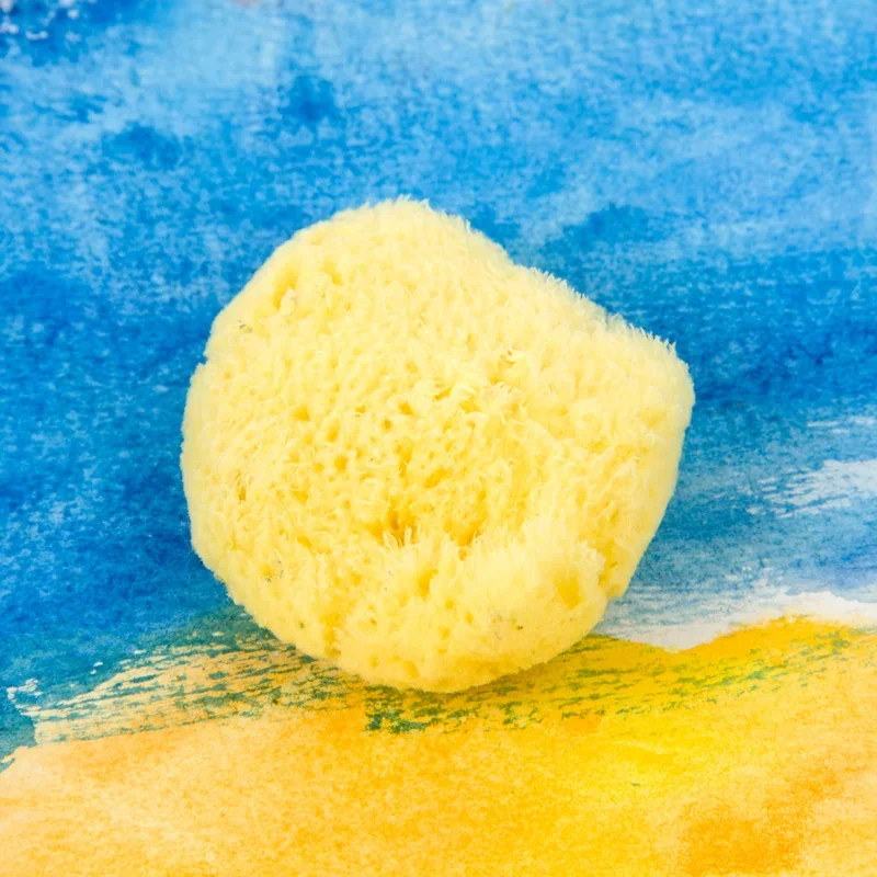 Pintura de acuarela de esponja griega Natural con bolígrafo de limpieza de esponja absorbente, pintura de textura especial, herramienta de limpieza