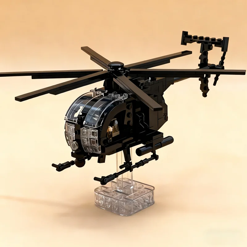 418 elementów MOC MH 6 Mały Ptak Model Klocki Konstrukcyjne Prezent na Boże Narodzenie Zabawki Składanie DIY Kreatywna Pomysłowa Edukacyjna Klockowa Zabawka