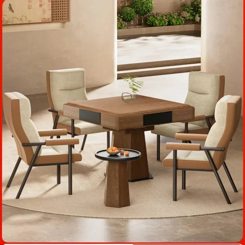 

ltМашина для маджонга с американскими горками из цельного дерева, полностью автоматическая бытовая машина для маджонга с басами, удобный ветер