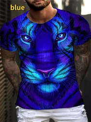 Couple Animal Tiger/lion 3D Printing T-shirt Fashion Casual Short Sleeve Funny Tee Tops