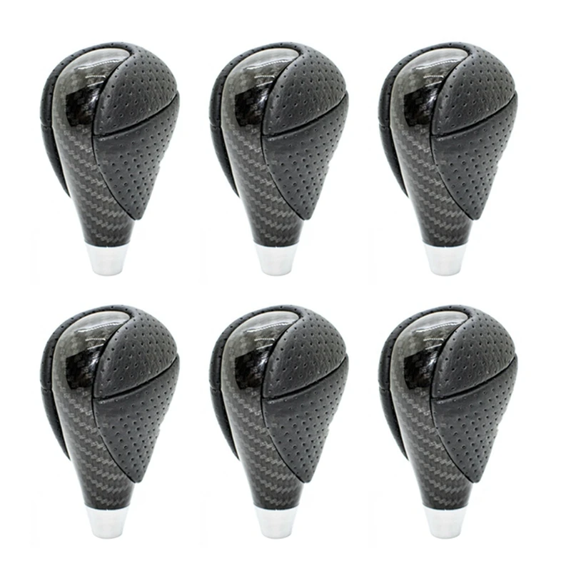 6X ABS Carbon Fiber Gear Shift Knob For Most Toyota Lexus Crown Camry Hiace IS350 GS430 RX350 IS250 ES350 RX450H LX470