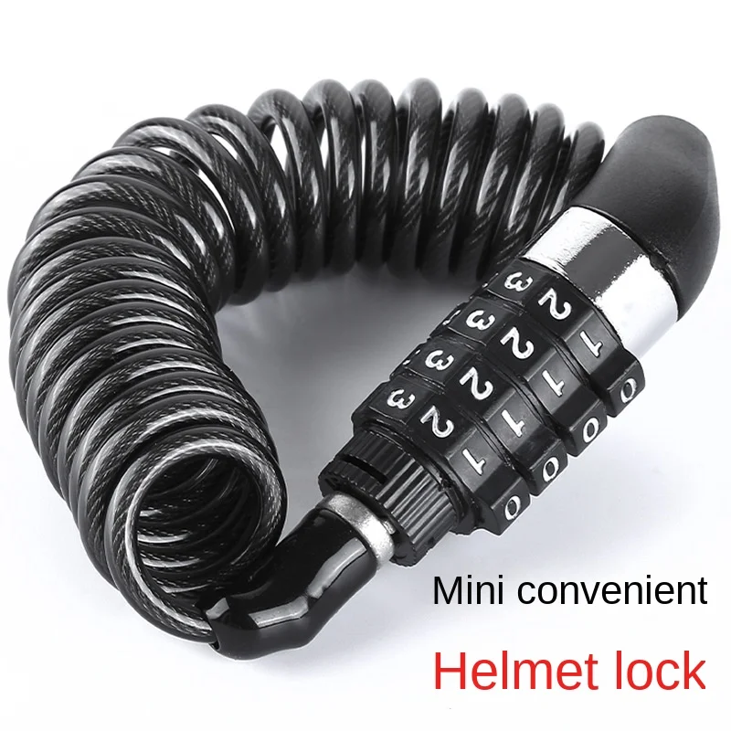 

Bicycle Lock Steel Cable Chain Security Password 4 Digit Lock Anti-Theft Combination Number Code Safety Bike Bicycle Accessories