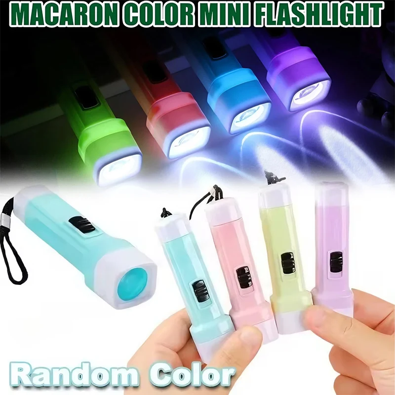 

5-100 шт. уличный детский светодиодный фонарик мини портативный пластиковый светильник с ремешком для кемпинга, пешего туризма, приключений