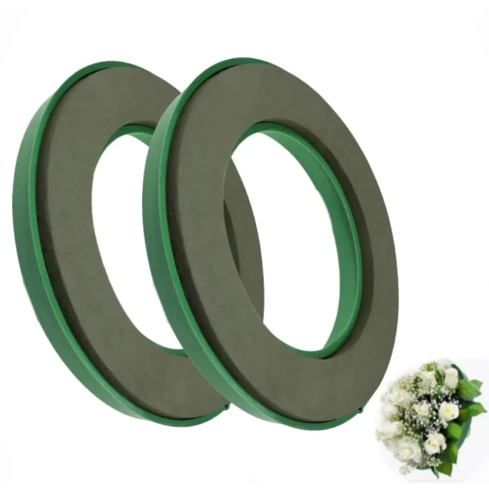 12inch Foam Wreath Rings 2 Pack with Plastic Backing Providing Firm Support for Floral Arrangements and Crafting Applications