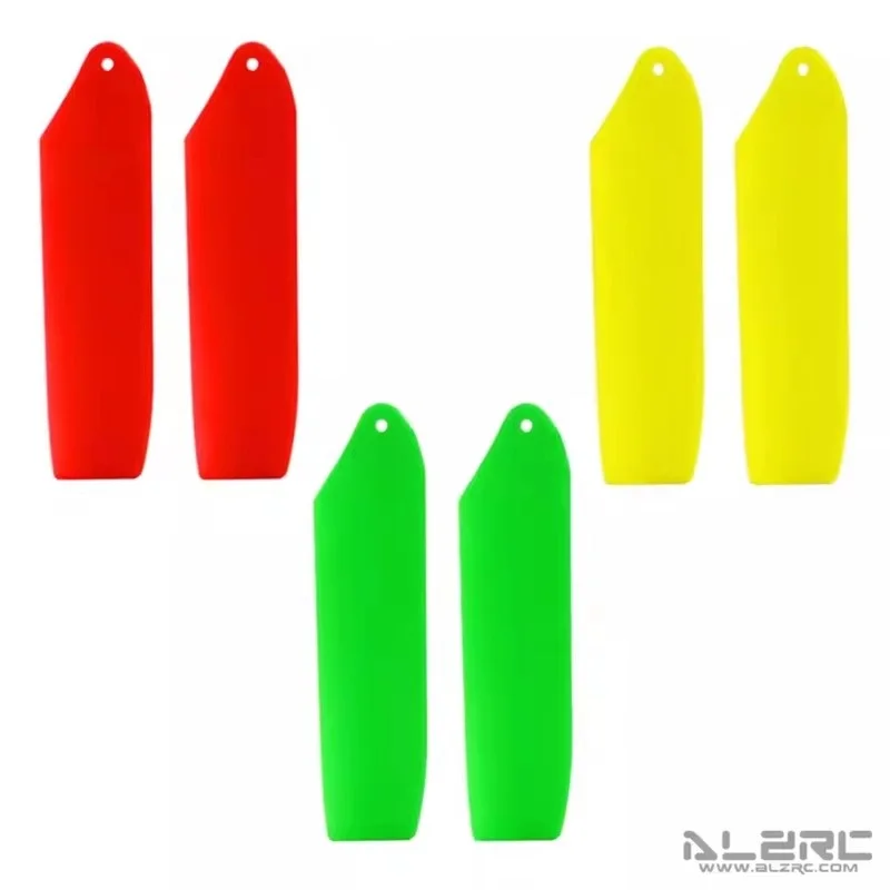 ALZRC - Plastic tail blade 62mm/69mm Red/Green/Yellow for Align T-rex 450 V2 V3 PRO DFC 450L 480 X360 465 RC Helicopter