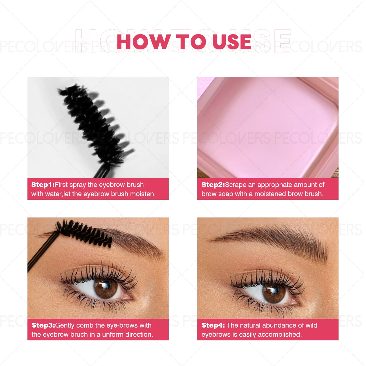 1 stuks 3D wenkbrauwgel wenkbrauwcrème, langdurige fruitsmaken, krachtig stylingvermogen, geschikt voor alle wenkbrauwvormen