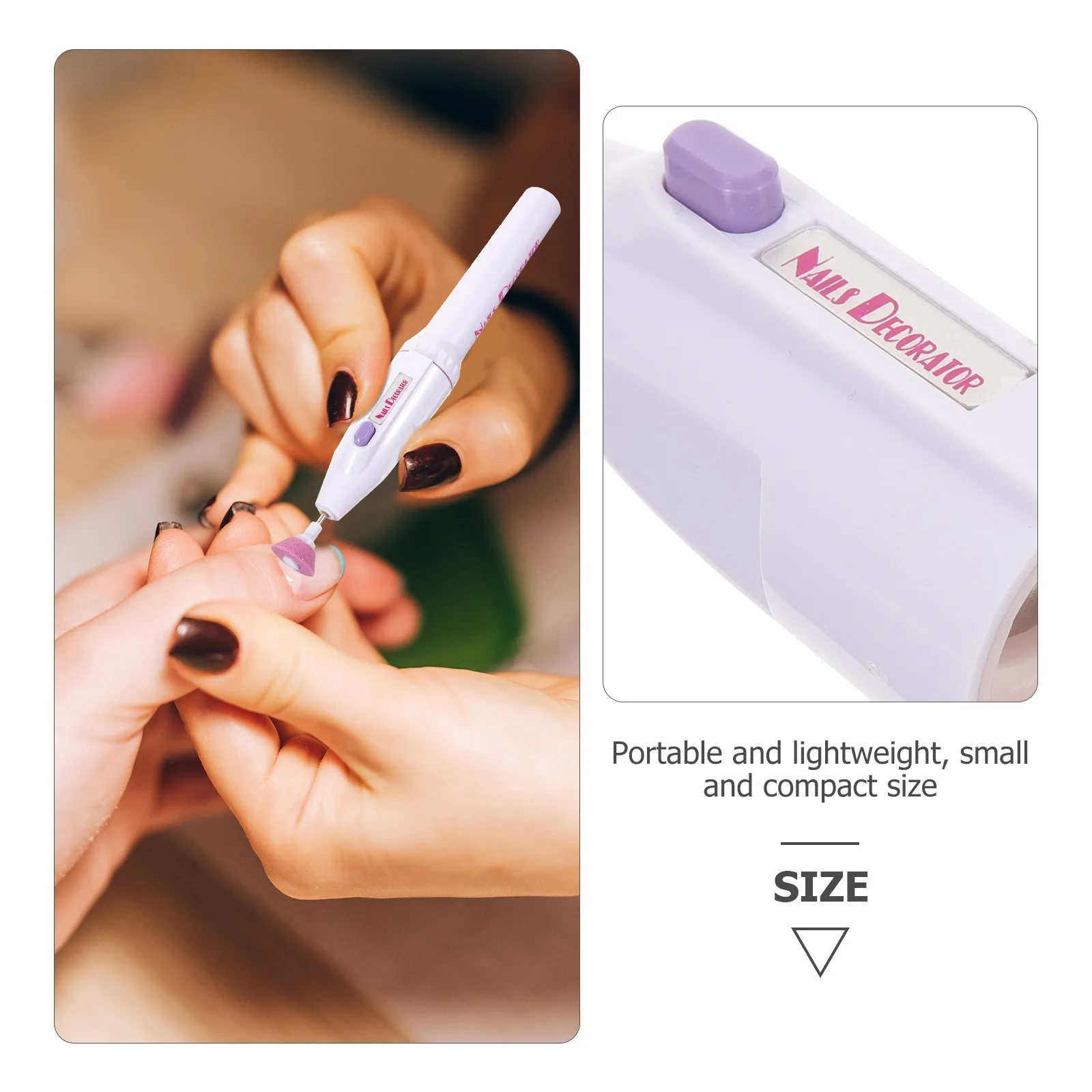 Trapano elettrico portatile per unghie Macchina per manicure Unghie in gel acrilico Viaggio Uso professionale Sicuro Leggero Compatto ergonomico