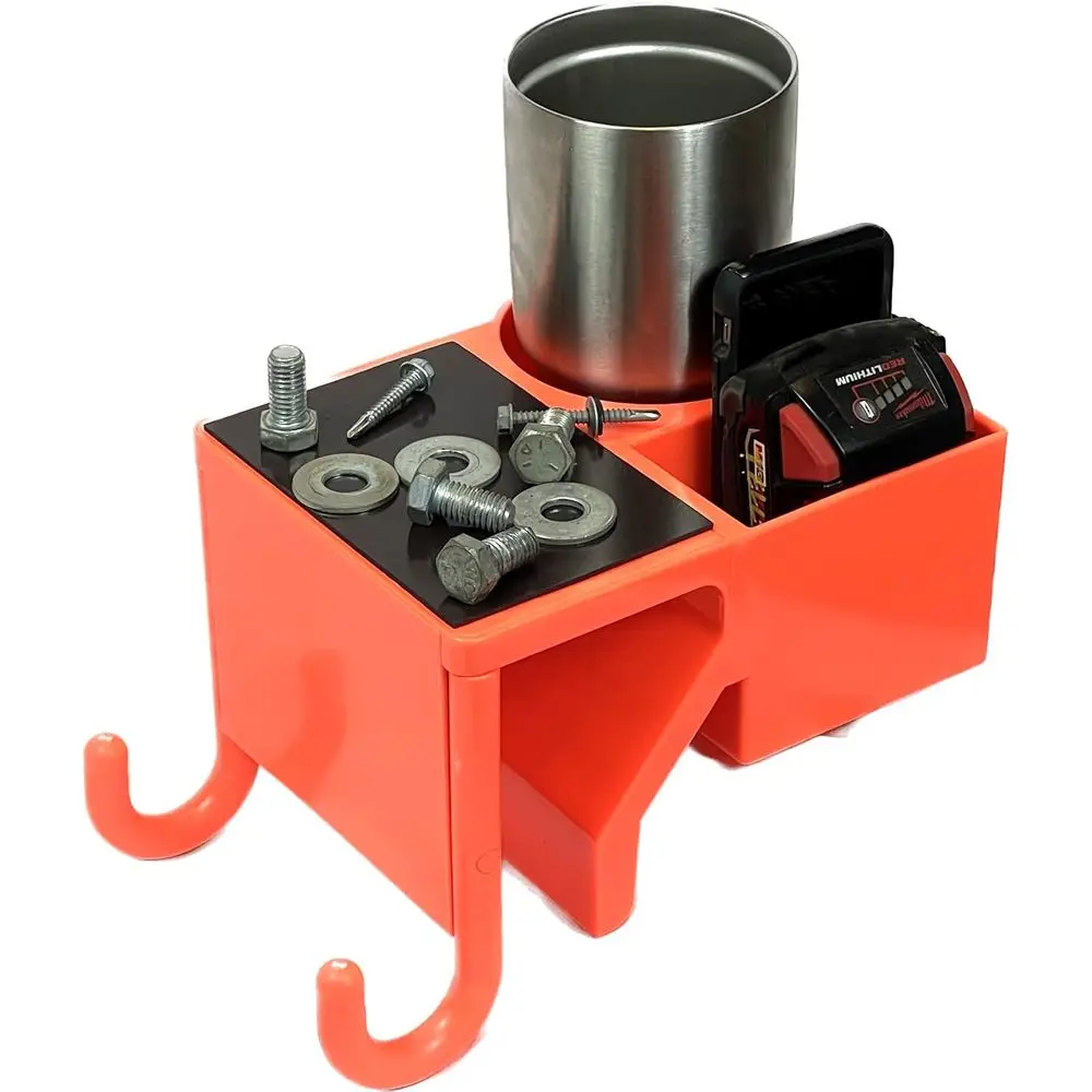 

Органайзер для инструментов для ведра с магнитом, крючками для ведра, подстаканником и местом для хранения