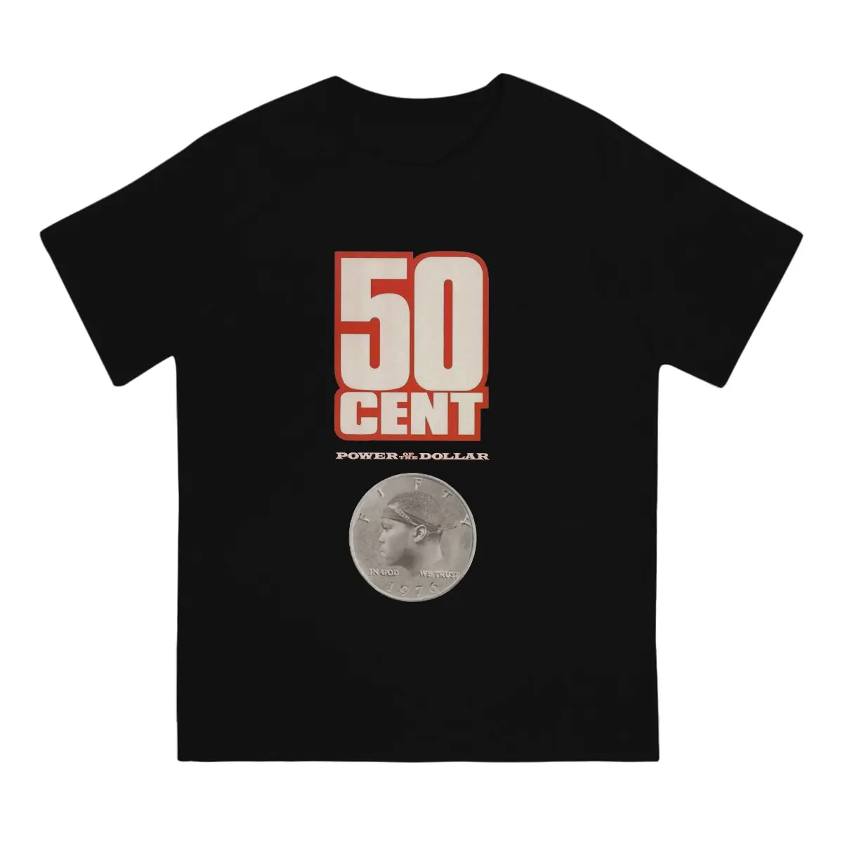 Power Of the Dollar Music Men T Shirt 50 Cent Rapper Vintage Tee Shirt Short Sleeve Round Neck T-Shirt 100% Cotton New Arrival