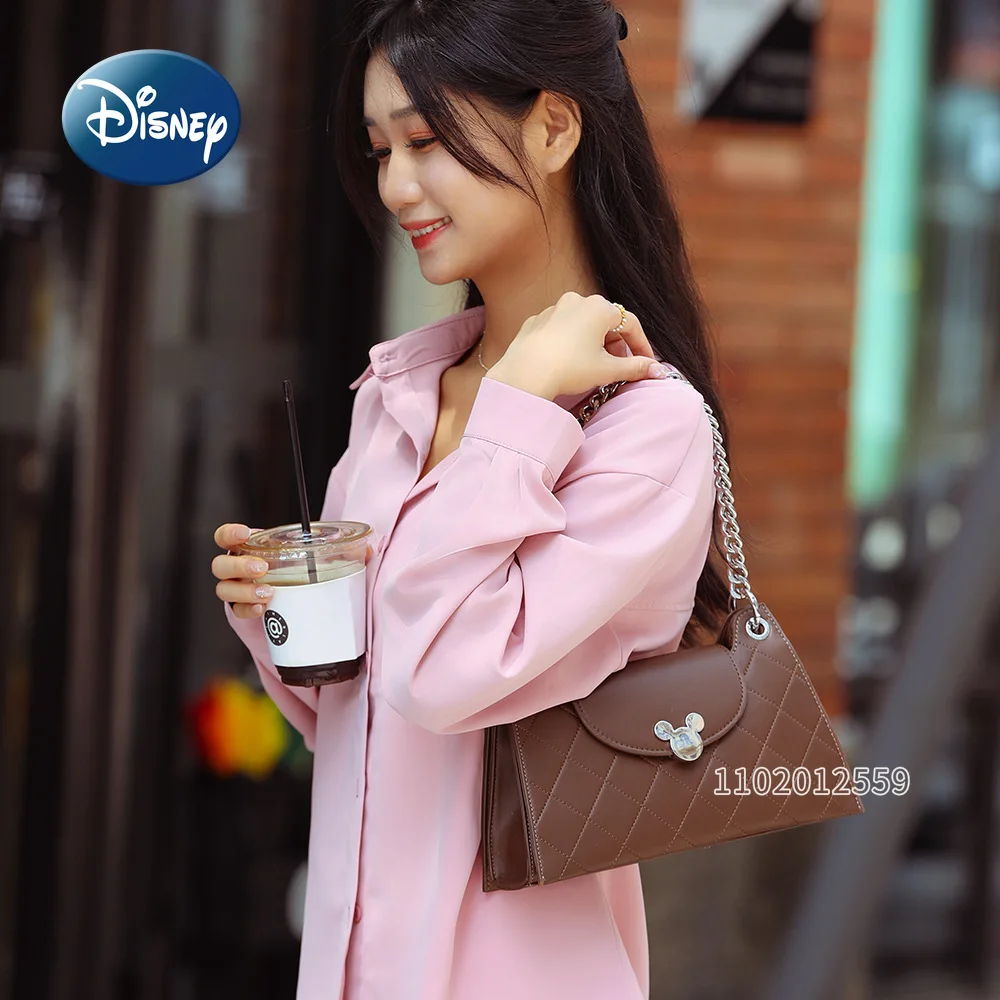 Disney Original New Women's Shoulder Bag Luxury Brand Casual Women's Shoulder Messenger Bag Fashion Trend Chain Handbag
