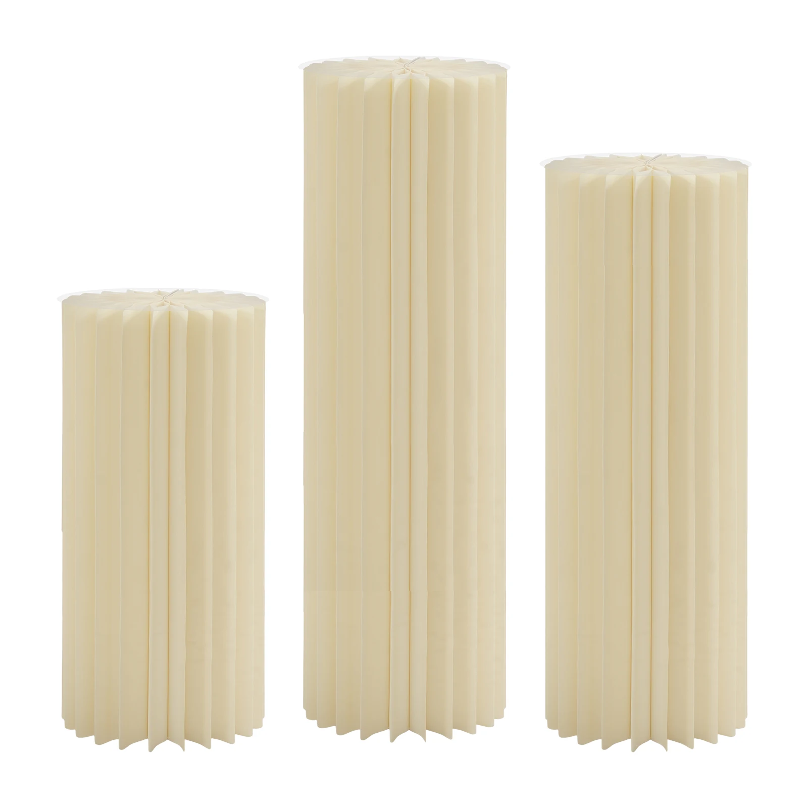 

3PCS Cylindrical Foldable Paper Display Stands Reusable Round Cylinder Display Stands for Artificial Flowers Fresh Flowers