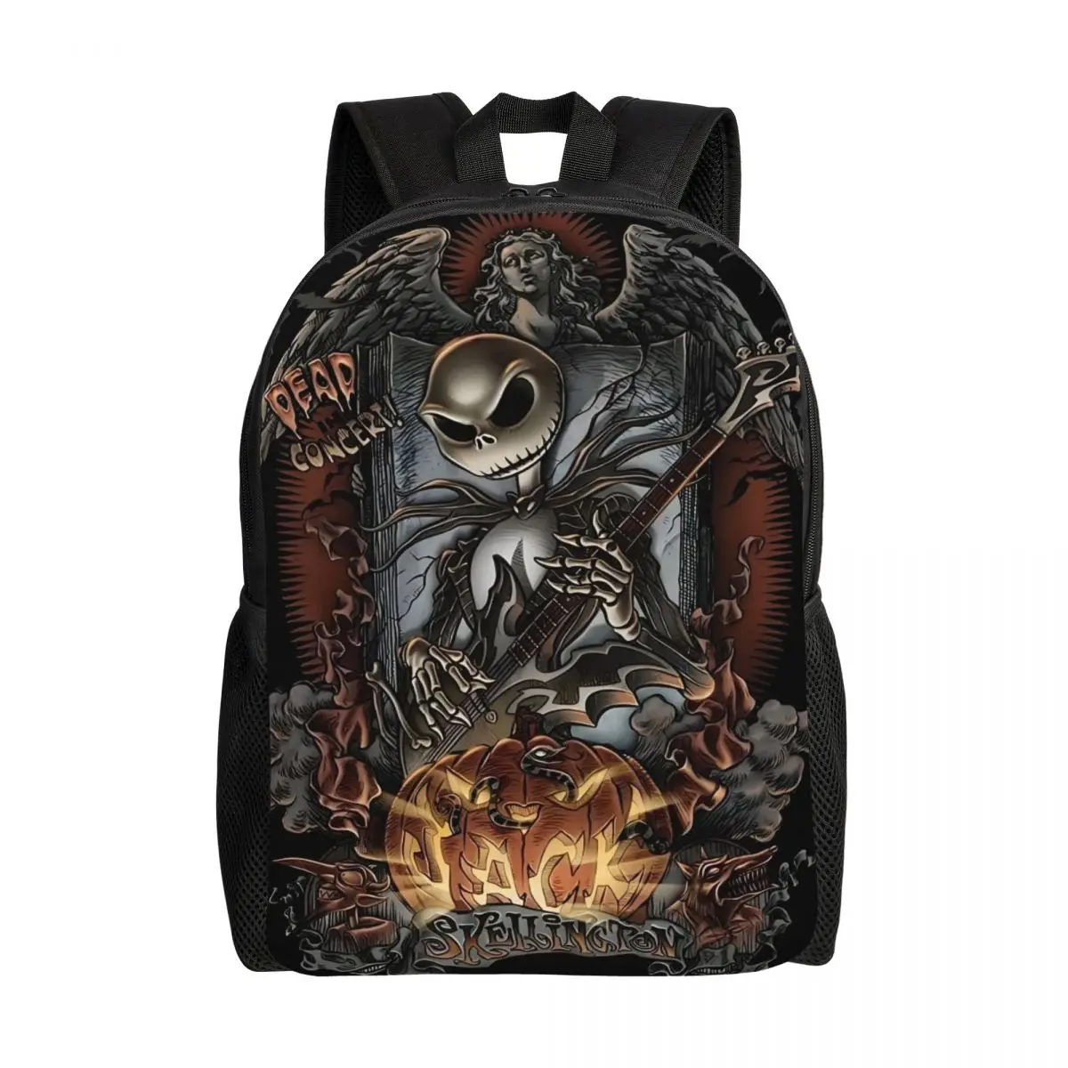 Aangepaste Der Albtraum Vor Weihnachten Jack Skellington rugzakken casual boekentas voor College School Jack Halloween Dead Concert Bag