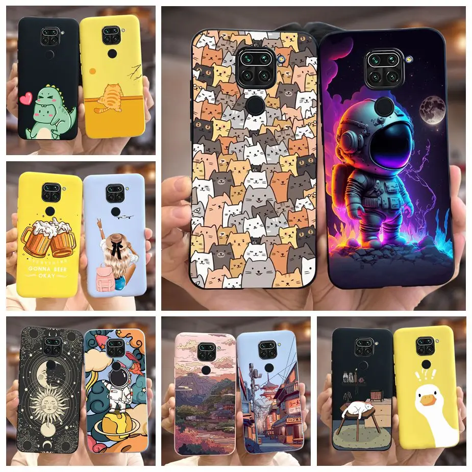 For Xiaomi Redmi Note 9 Case Cute Spaceman Cartoon Bumper Soft Silicone Phone Case For Redmi Note 9 Pro Max Note9 9S Back Covers