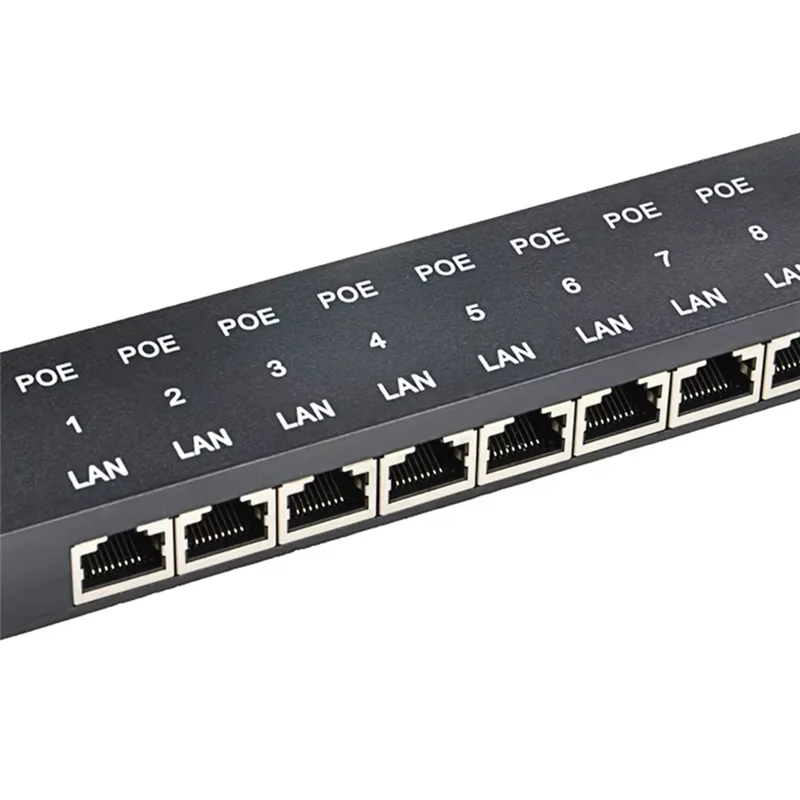 

B68C 8 Port POE-8 Passive Poe Injector Midspan Ethernet Power 100Mbps For IP Camera Wireless AP 24V 48V Devices