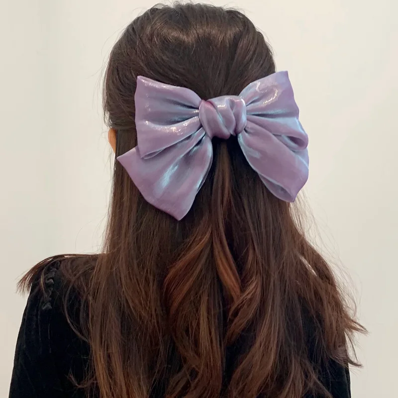 

23 Style Korean Big Bow Hair Clips For Women Elegant Solid Color Spring Hairpins Girls Hair Accessories Barrette Gift Wholesale