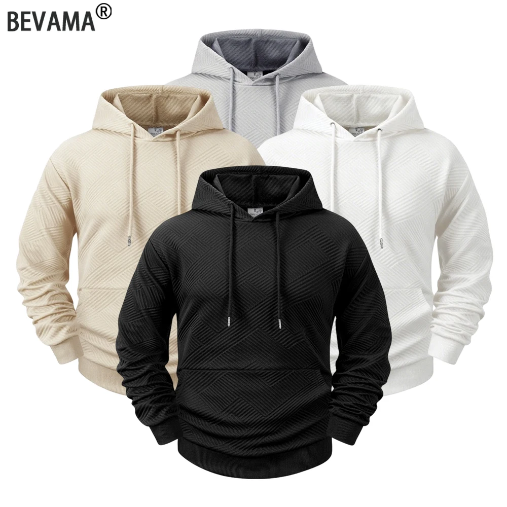 بلوفر رجالي محكم موضة عادية كم طويل مقنع سويت شيرت ربيع الخريف أبلى هوديي ملابس علوية خفيفة الوزن ملابس الشارع #1