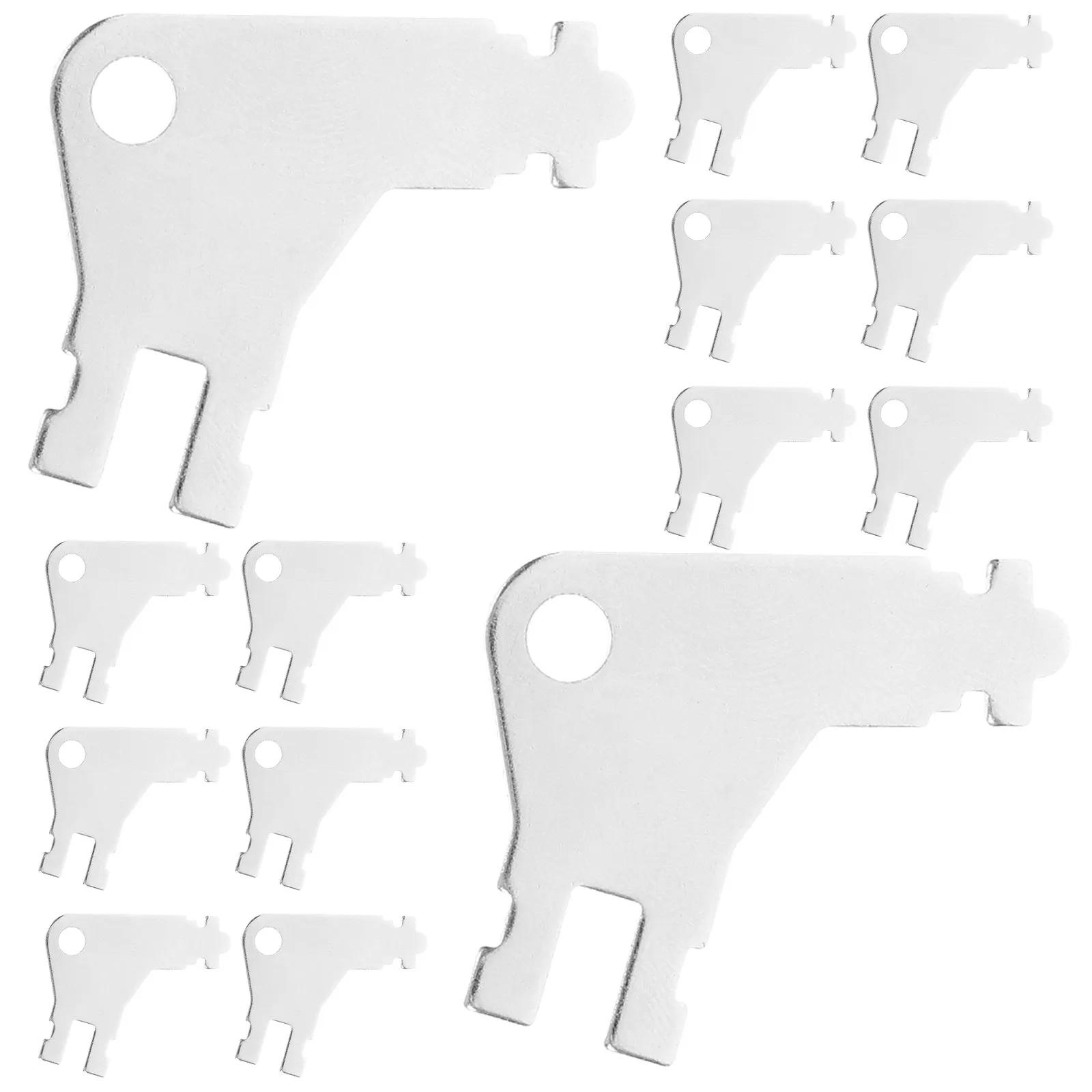 15Pcs Paper Towel Dispenser Keys Universal Replacement Metal Bathroom Tissue Key Set for Office Hotel School Universal Paper Key