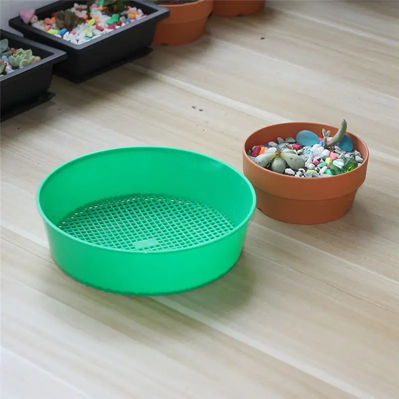 A02M-Garden Sieve Garden Planting Filter Soil Sieve 4 Pack Rock Garden Sieve Sand Sieve Set