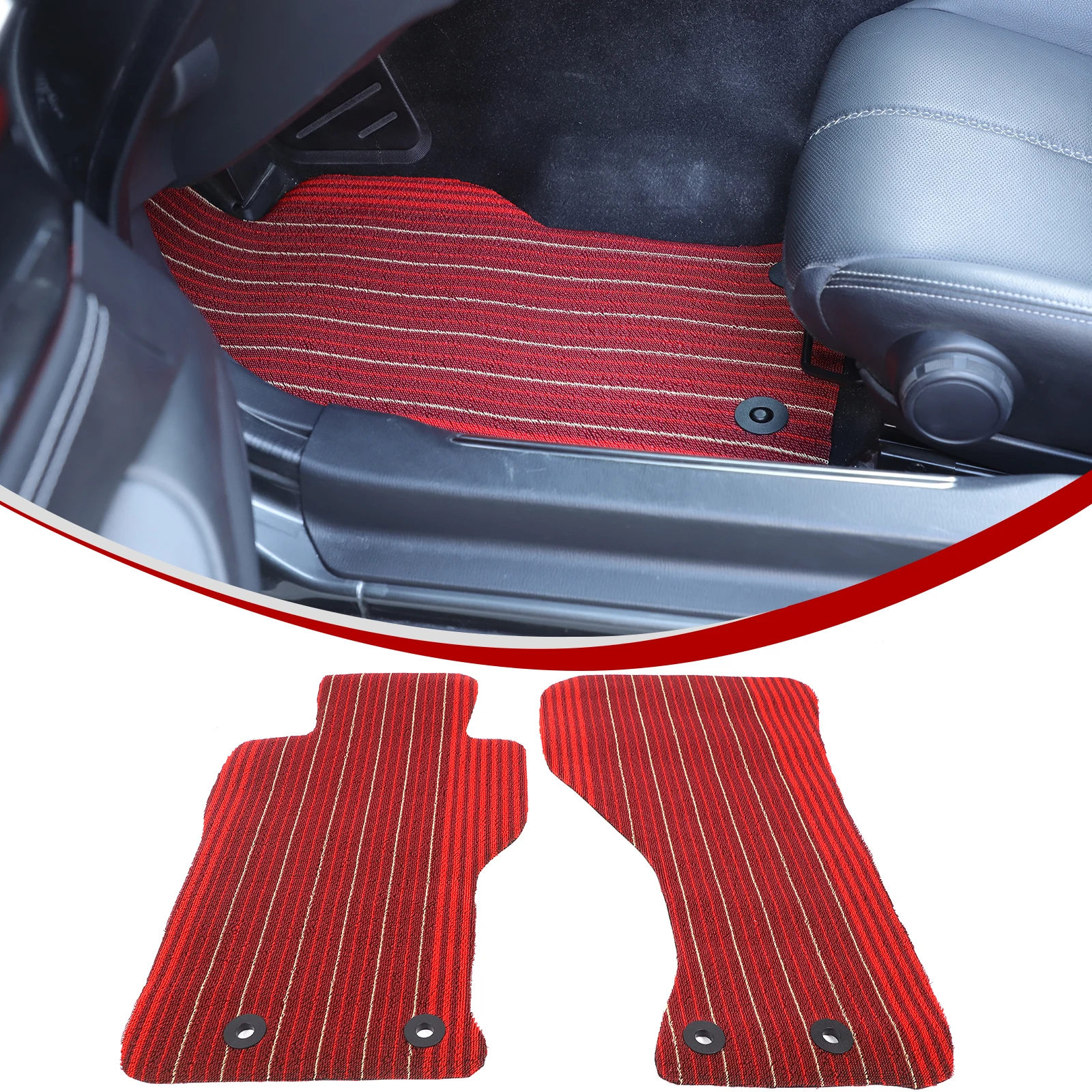 

Car Floor Mats Panel Footpads Carpets Cover Cape Rugs Foot Pads Stickers Suitable for Mazda MX-5/Fiat 124/Abarth 124 2016+