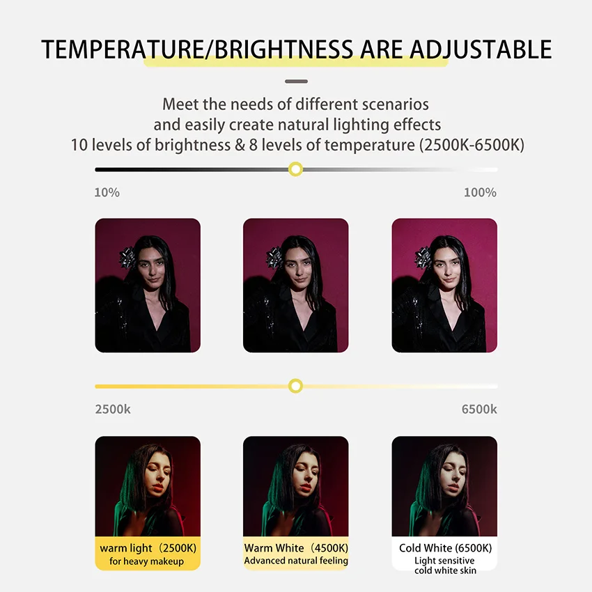 Para DJI Osmo Mobile 7/6/5 cardán para teléfono móvil luz de relleno magnética teléfono móvil en vivo belleza fotografía luces Accesorios