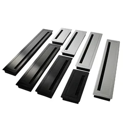 Aluminum Alloy Table Line Hole Cover Desk Outlet Desktop Hole Wire Decoration Cover Rectangular Threading Box Office Accessories