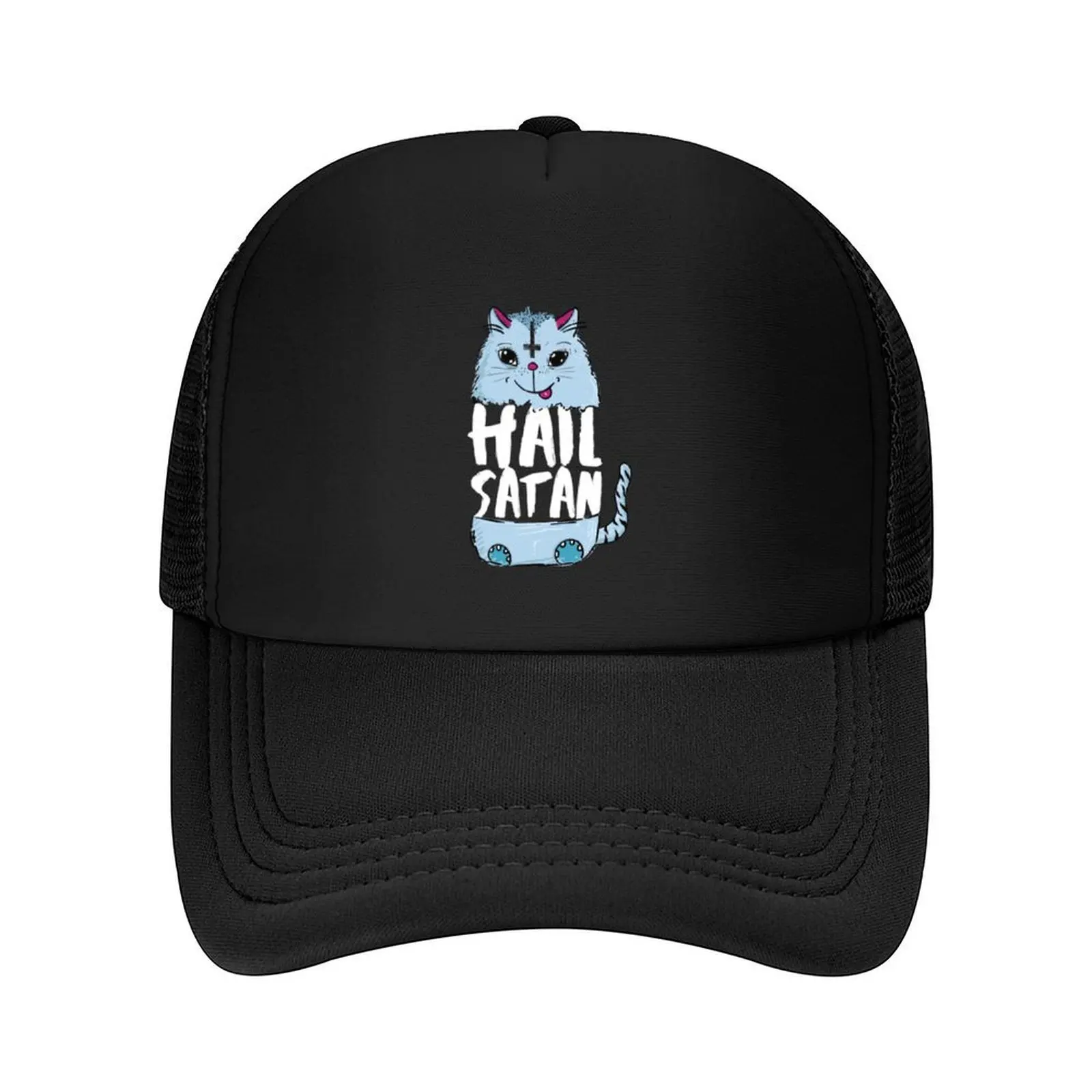 

Hail Satan Baseball Cap Sun Cap funny hat men's big size hat Uv Protection Solar Hat Trucker Hats For Men Women's