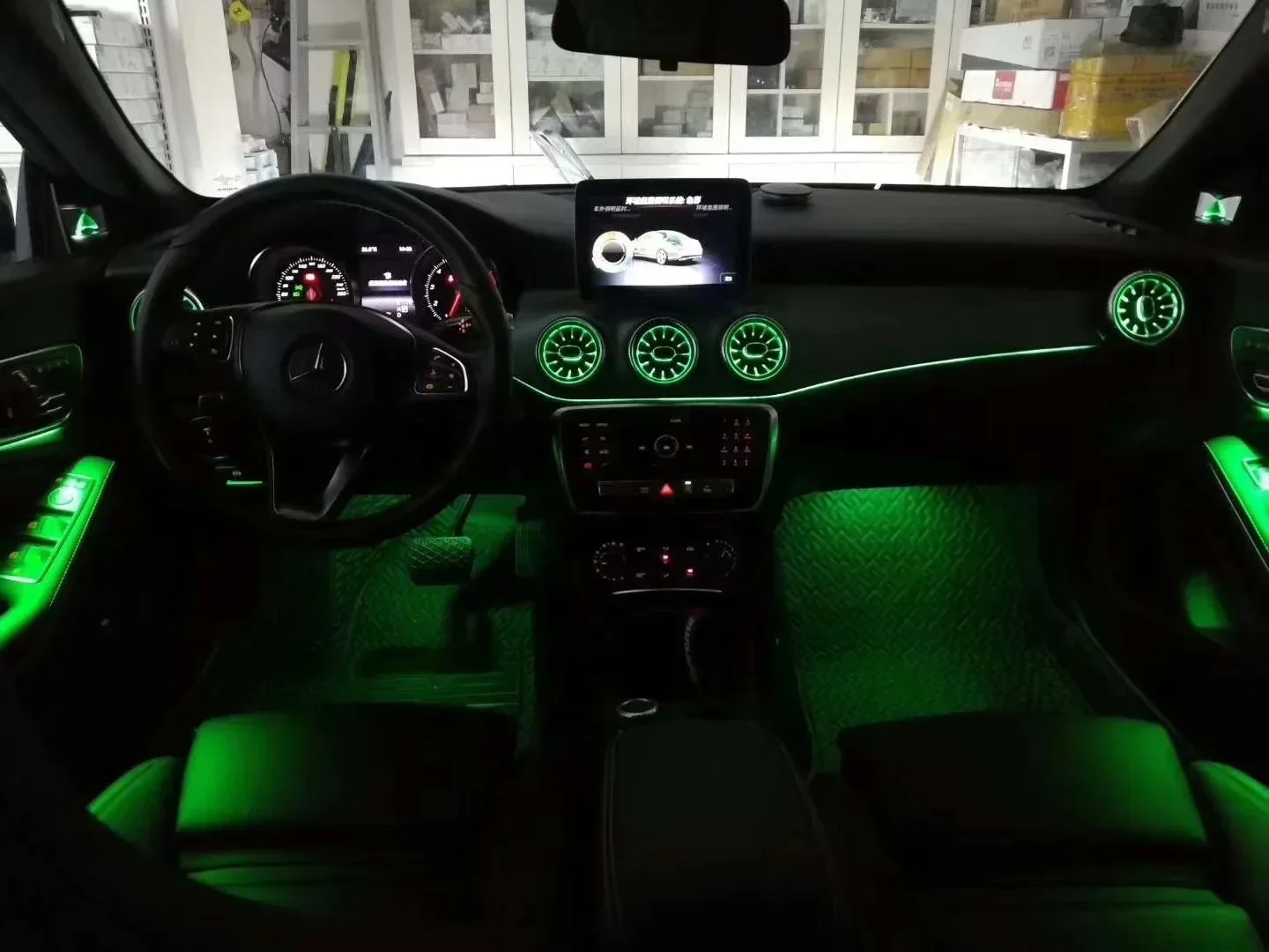 For Mercedes Benz GLA-class (2013-2019) X156 Auto Lighting System Interior Atmosphere 12 Colors Led Car Inside Ambient Light