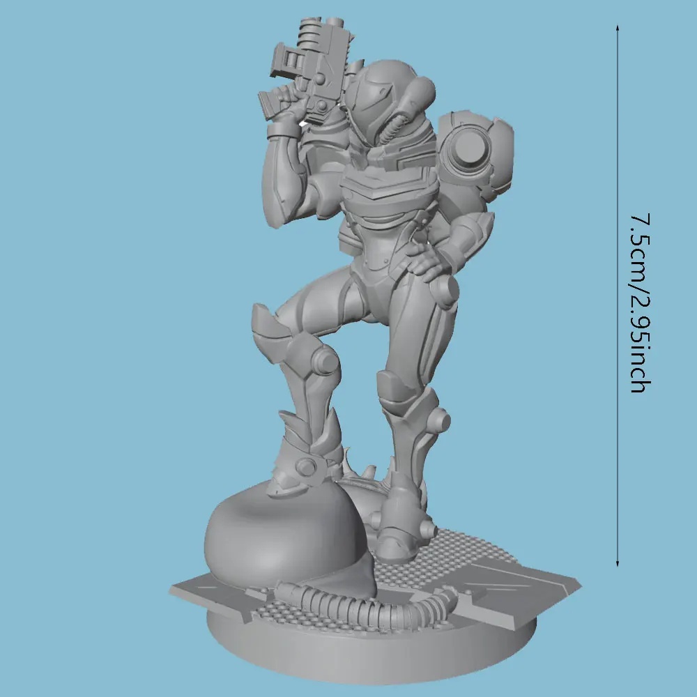 Figura resina 75mm sin pintar para juegos de rol y coleccionismo - imagen 3