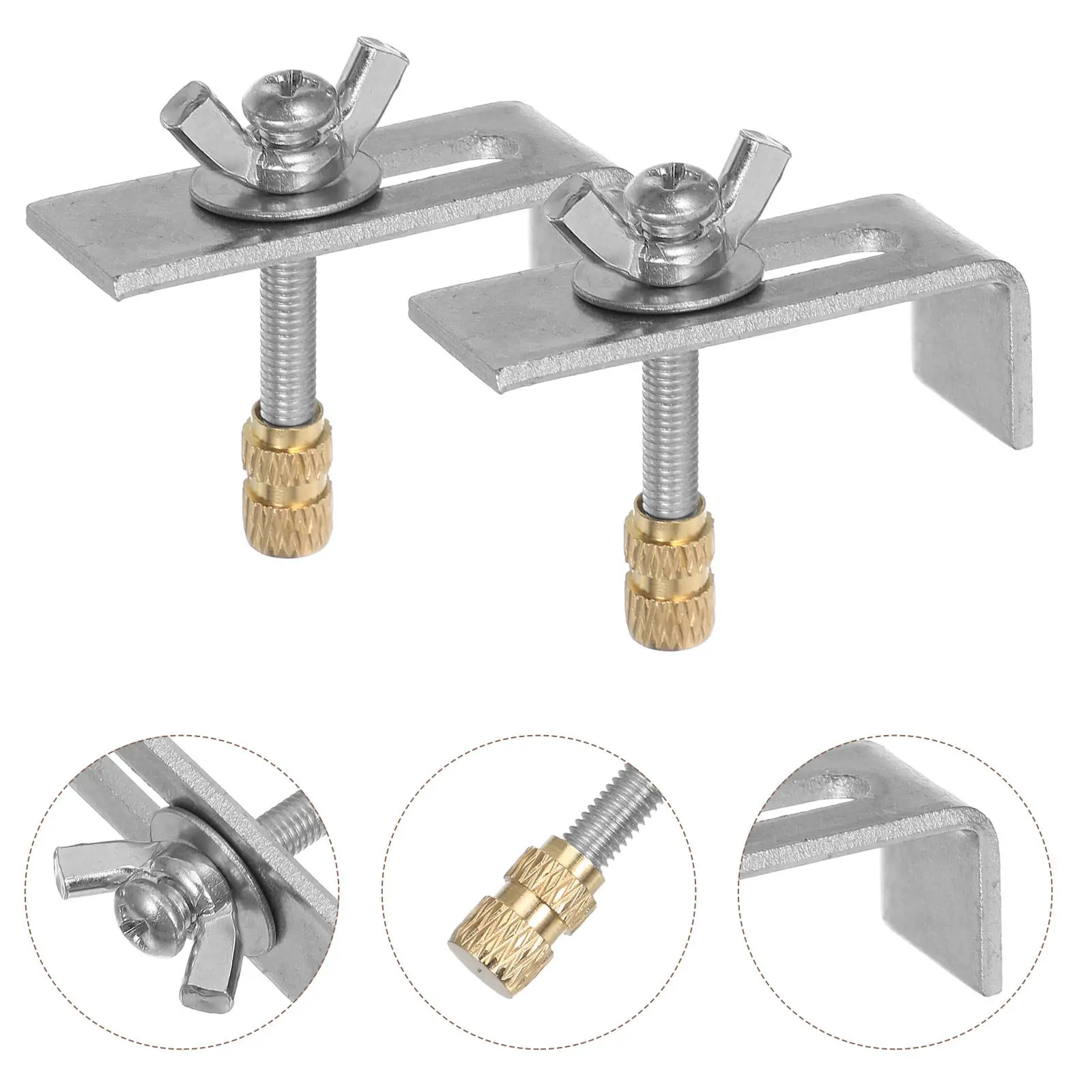 

1Set Undermount Sink Accessories Sink Mounting Clips Copper Iron Heavy Duty Brackets for Kitchen Bathroom Washbasin Installation