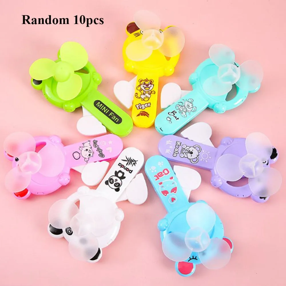 

5Pcs High Quality Mini Summer Hand Pressure Fan Cartoon Portable Birthday Gifts Fan Party Toys Gift Fan Kids Adult