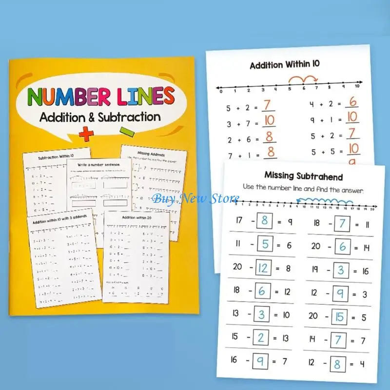 20CE Math Number Line Practice Workbook Practice Notebook With Friendly Paper for Precise Learning in School and Home Study