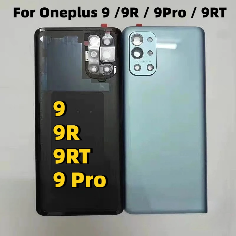 Back Cover Replacement For OnePlus 9 9R 9pro RT Back Door Battery Case, Rear Housing Cover With Camera Lens +Adhesive