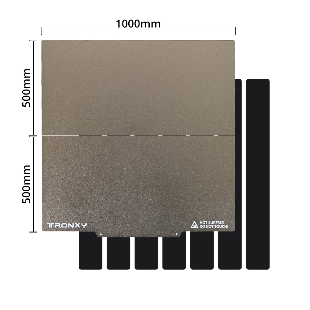 Imagem -02 - Tronxy-heatbed Hot Bed Pei Adesivo com Base Magnética Folha de Aço Folha Pré-aplicada Impressora 3d 800x800 mm 1000x1000 mm