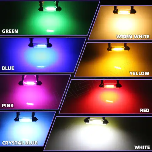 UHUASENG 2PCS 6V 12V 24V C5W Led Lamp C10W Bulb 31mm Festoon 36mm 39mm 41mm 28mm Dome Pink Blue Red Warm White Signal Car Light - Image 5