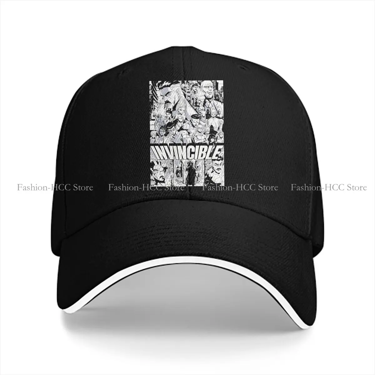 Washed Men's Baseball Cap Invincible Manga Page Style Trucker Snapback Caps Dad Hat Captain Future Futuremen