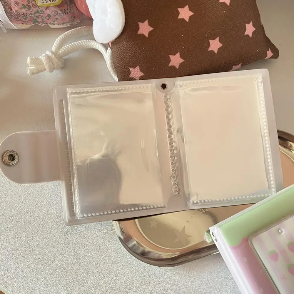 INS Cartoon Strawberry Musical Note Photocard Binder Album 3 Inch 40 Slots Photo Album Collector Book Sweet Hollow Card Booklet