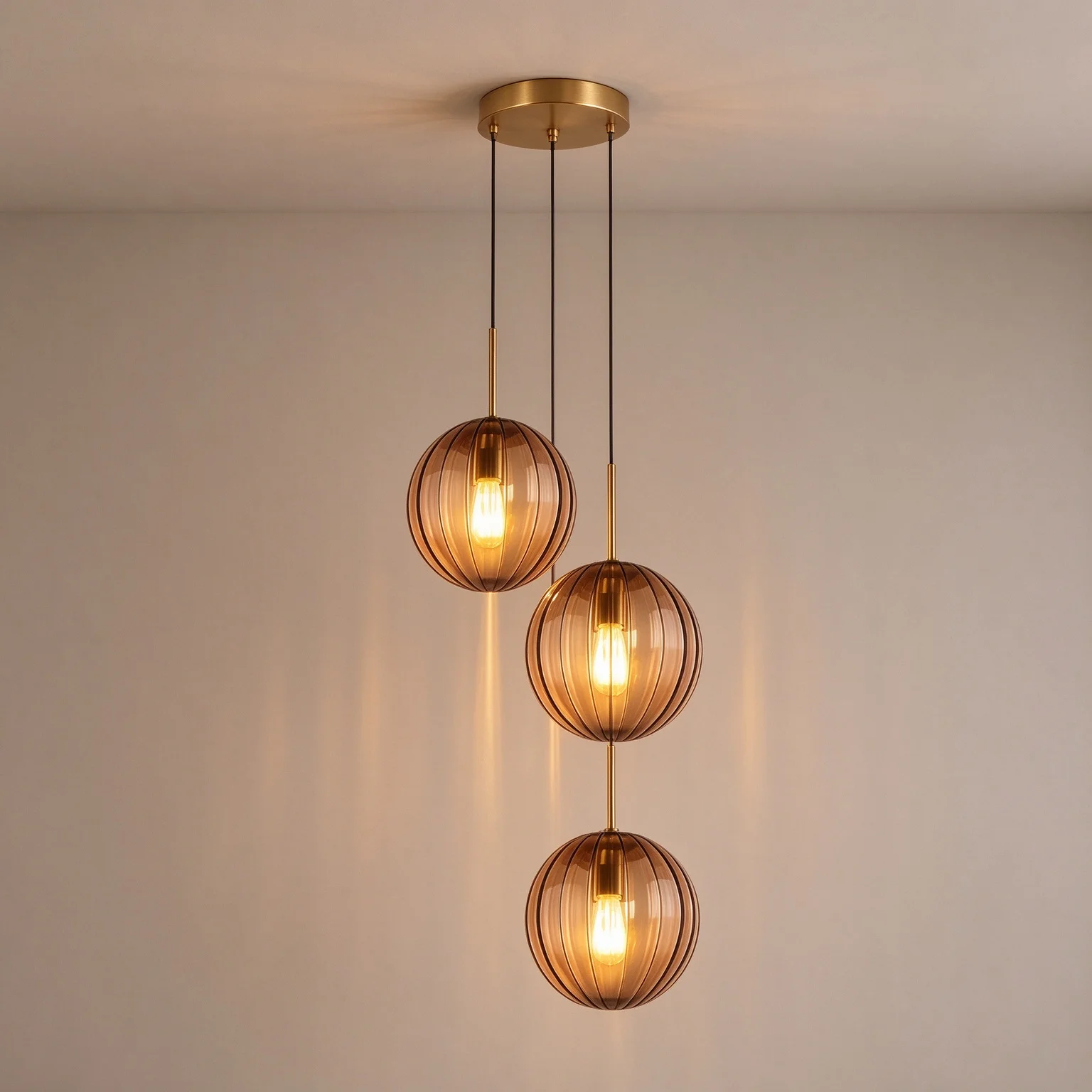 Nordic Clear Glass Globe Pendant Light Modern Minimalist LED Bedside Lamp Restaurant Homestay Bedroom Decor Luxury Chandeliers
