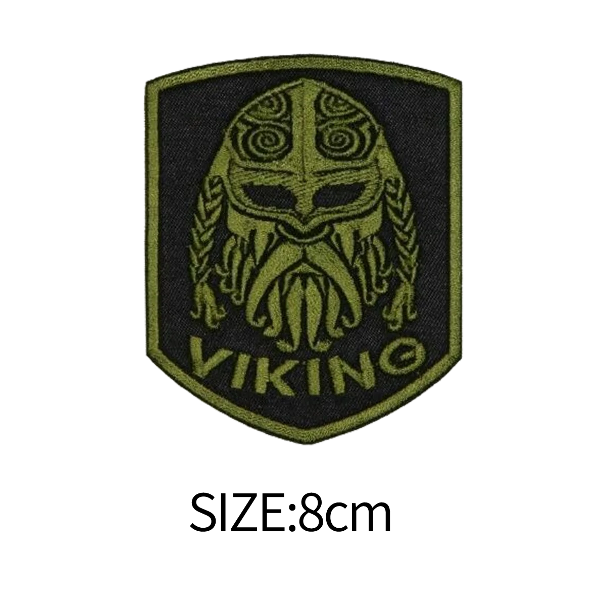 Zielony Viking Old Man z brodą Haftowane naszywki na odzież Punk Iron on Haftowane naszywki na ramię Bikers MC for Jackets