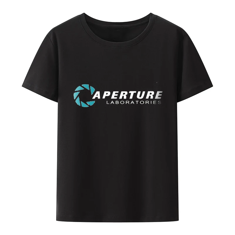 Hot Sale Fashion Portal 2 Aperture Laboratories Logo Men\'s T-shirt Video Game Fan Clothing Breathable Tops Pattern Creative Cool