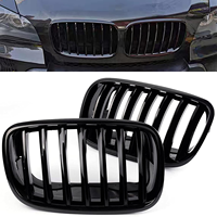 Car Front Bumper Grille Gloss Black Left Right Kidney Racing Grill for BMW X5 E70 X6 E71 2007-2014 #51137307599 51137307600