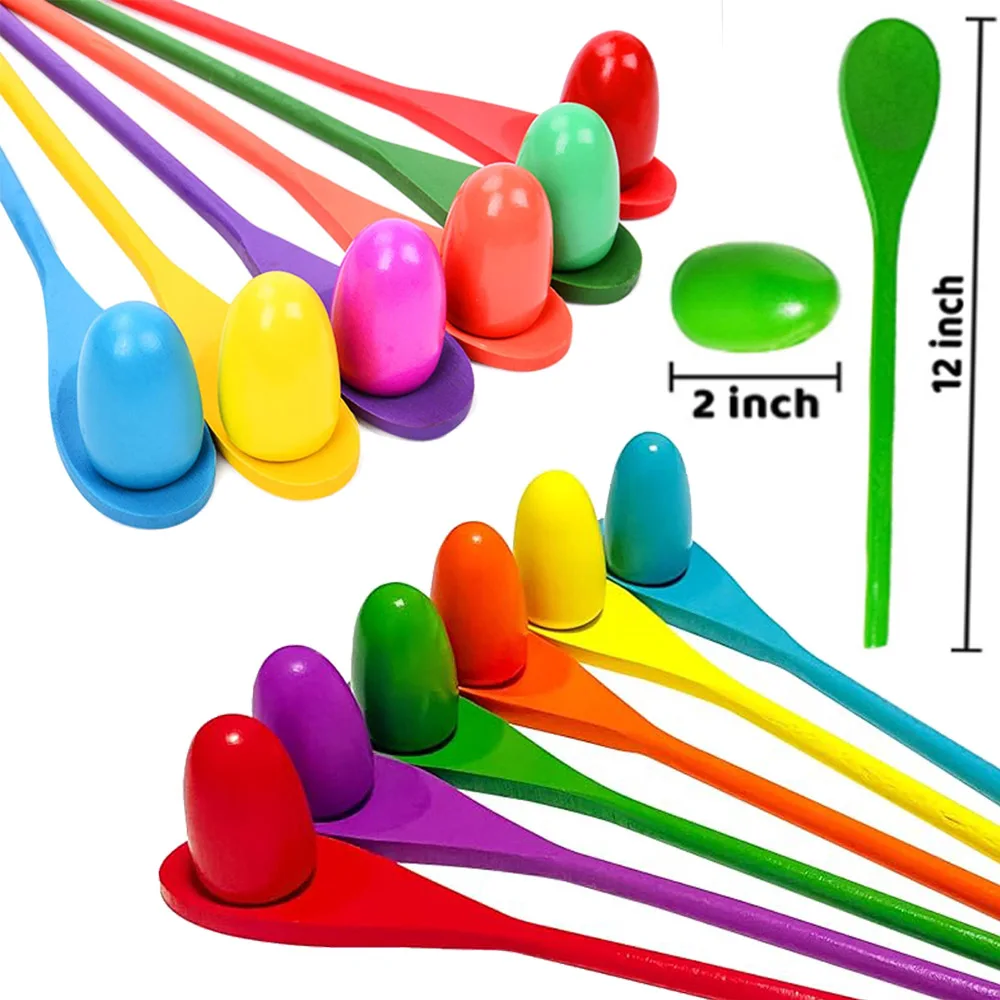 

Easter Egg and Spoon Race Game Set Easter Party Games for Kids and Family Activity Easter Eggs Hunt Outdoor Game Birthday Party