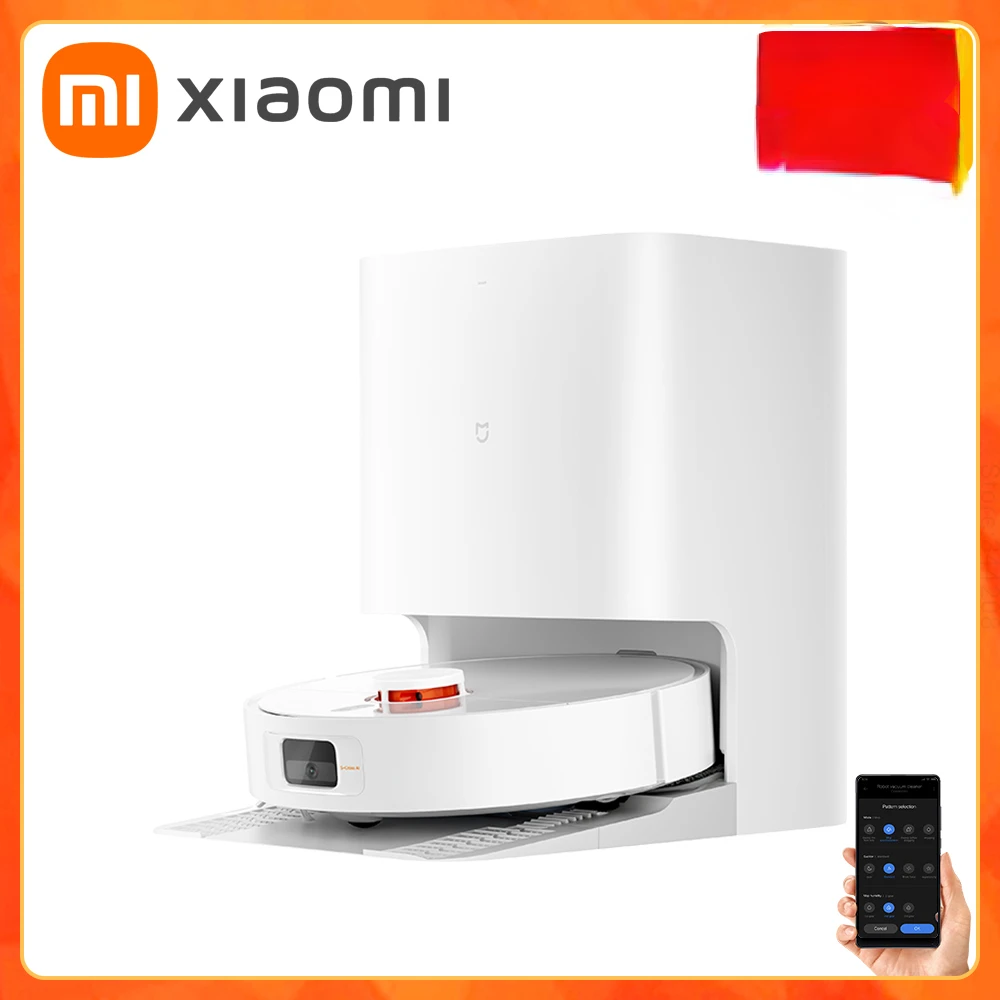 XIAOMI-MIJIA Auto Robô Aspiradores, H40, inteligente Varrer Casa, alta velocidade Rotary Scrubbing, 6000PA Ciclone de sucção, LDS Laser