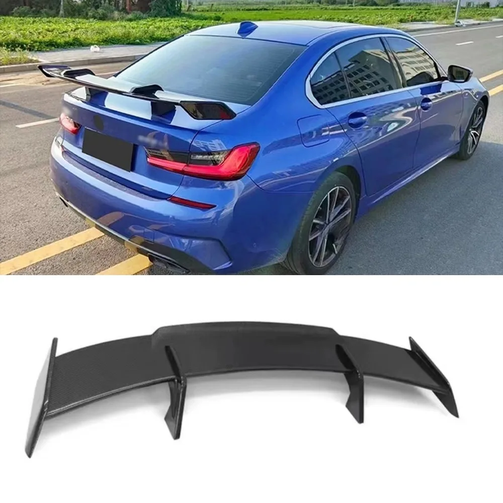 Für 90% aller Limousinen Universeller GT-Style Heckspoiler Flügel Heckflügel Exterieur-Karosserie-Kit Dekoration Kohlefaser Rennwagen-Tuning A